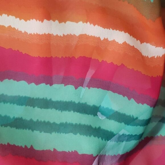 Vall.  Sheer Colorful Top. Size S - Picture 5 of 8